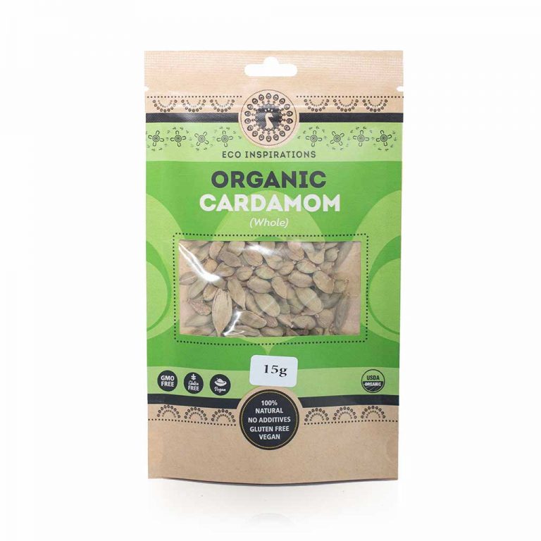 Cardamom Whole Organic 15g Go Raw Organics